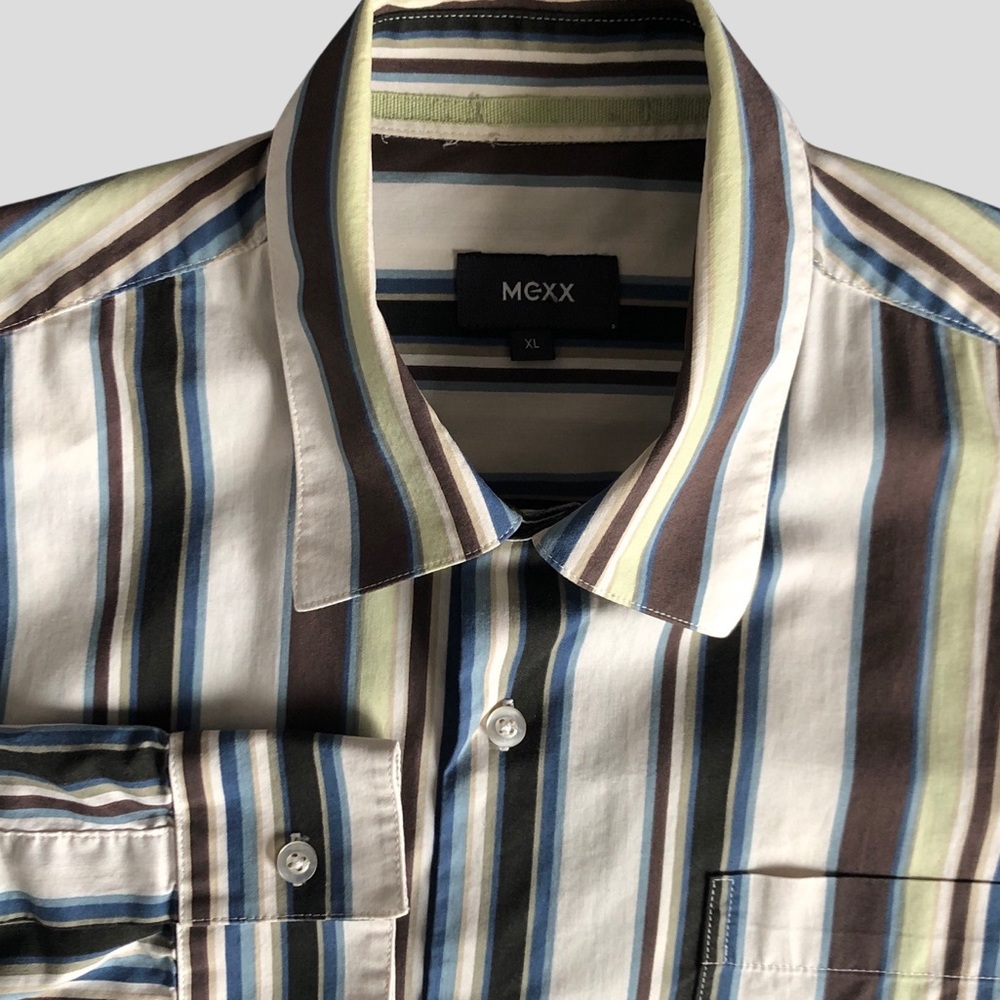 Mexx Button Down Stripe Long Sleeve Shirt XL